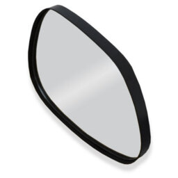 Agenzia 14 Modern Small Black Pebble Metal Wall Mirror 28 X 36Cm - thumbnail 4