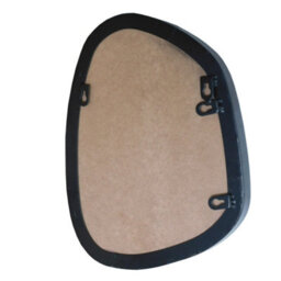 Agenzia 14 Modern Small Black Pebble Metal Wall Mirror 28 X 36Cm - thumbnail 7