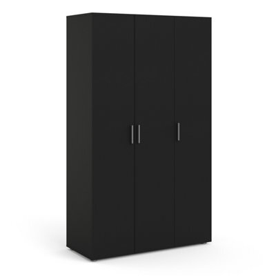 Furniture To Go Pepe Wardrobe With 3 Doors In Black - image 1