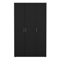 Furniture To Go Pepe Wardrobe With 3 Doors In Black - thumbnail 2