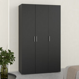 Furniture To Go Pepe Wardrobe With 3 Doors In Black - thumbnail 6