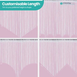 Neel Blue String Curtains Glitter Fringe Panel Fly Screen Doorway Tassel Curatin, 200Cm X 90Cm - Pink - thumbnail 8