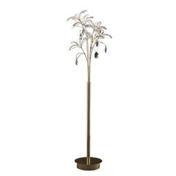 Luminosa Lighting Luminosa Kenzo Floor Lamp 6 Light G4 French Gold/crystal, Not Led/cfl Compatible