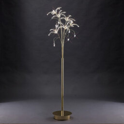 Luminosa Lighting Luminosa Kenzo Floor Lamp 6 Light G4 French Gold/crystal, Not Led/cfl Compatible - thumbnail 2