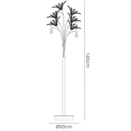 Luminosa Lighting Luminosa Kenzo Floor Lamp 6 Light G4 French Gold/crystal, Not Led/cfl Compatible - thumbnail 5