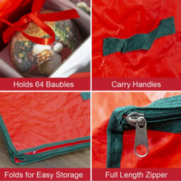 The Christmas Workshop Bauble And Decoration Storage Bag - Huge Capacity - Holds 64 Baubles - Keep Safe And Protects From Damage - thumbnail 3