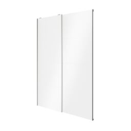 GoodHome Atomia Mirror Panelled White High Gloss 2 Door Sliding Wardrobe Door Kit (H)2250mm (W)1500mm - thumbnail 2