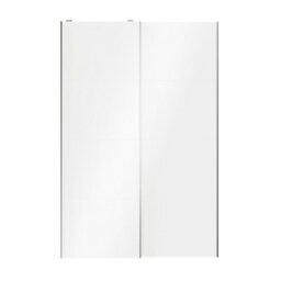 GoodHome Atomia Mirror Panelled White High Gloss 2 Door Sliding Wardrobe Door Kit (H)2250mm (W)1500mm - thumbnail 1