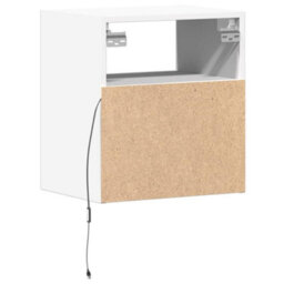 Berkfield Durable Tv Wall Cabinet With Led Lights White 41X31X45 Cm - thumbnail 8
