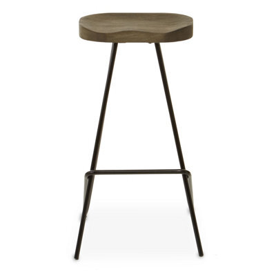 Orsina Metal Frame Bar Stool, Sleek And Sturdy Kitchen Stool With Footrest, Contemporary Stool For Bar Counter - image 1