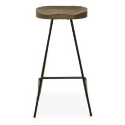 Orsina Metal Frame Bar Stool, Sleek And Sturdy Kitchen Stool With Footrest, Contemporary Stool For Bar Counter - thumbnail 1