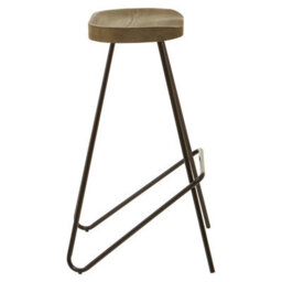 Orsina Metal Frame Bar Stool, Sleek And Sturdy Kitchen Stool With Footrest, Contemporary Stool For Bar Counter - thumbnail 3