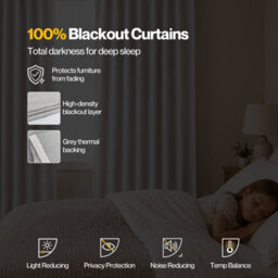 Marlow 100% Blackout Curtains For Bedroom Living Room Thermal Insulated - thumbnail 5