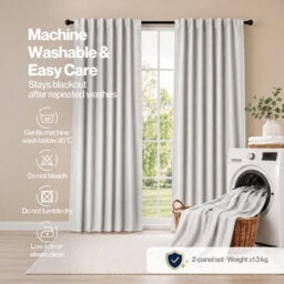 Marlow 100% Blackout Curtains For Bedroom Living Room Thermal Insulated - thumbnail 9