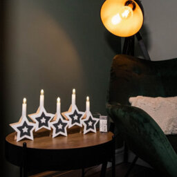 Samuel Alexander 38Cm Battery Operated White Wooden Christmas Candle Bridge Decoration With Leds - thumbnail 2