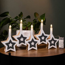 Samuel Alexander 38Cm Battery Operated White Wooden Christmas Candle Bridge Decoration With Leds - thumbnail 7
