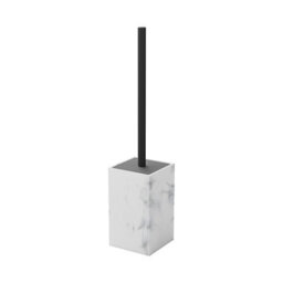 GoodHome Elland Polymer Resin, Silicone & Stainless Steel Marble Effect Toilet Brush & Holder - thumbnail 1