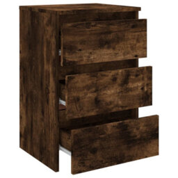 Vidaxl Bed Cabinets 2 Pcs Smoked Oak 40X35X62.5 Cm Engineered Wood - thumbnail 7