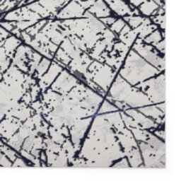 Blue Silver Abstract Easy To Clean Modern Rug For Dining Room Bedroom And Living Room-120Cm X 170Cm - thumbnail 4