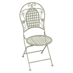 2 X Maribelle Folding Round Outdoor Garden Patio Chair White Floral Furniture - thumbnail 2