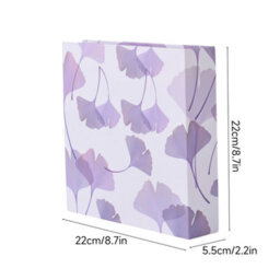 Living And Home 200 Pocket Photo Album Purple Ginkgo Leaf Hardcover Pp Pocket Family Memory Storage Book - thumbnail 8