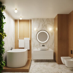 Luminosa Lighting Luminosa Halo Bathroom Wall Lamp Beige 1X G9Ip44 - thumbnail 9
