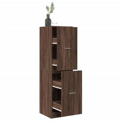 Walplus Apothecary Cabinet Brown Oak 40X41X144.5 Cm Engineered Wood - image 1