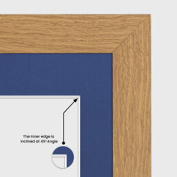 AK Frames 20X16 Oak Sleek Multi Photo Frame With Blue Mount - Holds 9 Apertures (2X) 7X5, (7X) 6X4 Photos - thumbnail 7