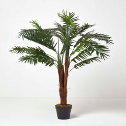 Homescapes Artificial Palm Tree Plant With Pot 120 Cm Handcrafted Green Indoor Decorative Faux House Plant - thumbnail 5