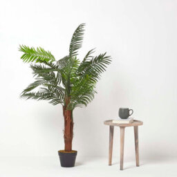Homescapes Artificial Palm Tree Plant With Pot 120 Cm Handcrafted Green Indoor Decorative Faux House Plant - thumbnail 6