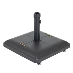 Charles Bentley 37.5Kg Square Concrete Parasol Base Umbrella Stand With Wheels - thumbnail 1