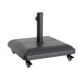 Charles Bentley 37.5Kg Square Concrete Parasol Base Umbrella Stand With Wheels - thumbnail 4