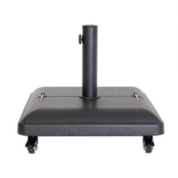 Charles Bentley 37.5Kg Square Concrete Parasol Base Umbrella Stand With Wheels - thumbnail 5