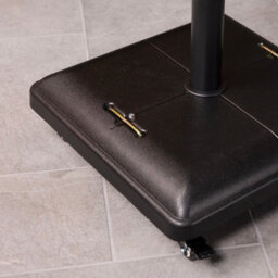 Charles Bentley 37.5Kg Square Concrete Parasol Base Umbrella Stand With Wheels - thumbnail 3