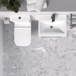 Nes Home White 500mm 2 Drawers Basin Vanity And Close Coupled Toilet - thumbnail 5