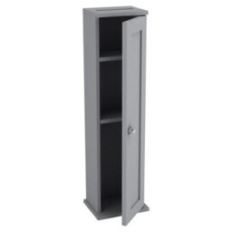 Urbn-Living Urbnliving 69Cm Length 3Pc Bathroom Wood Unit Under Sink Cabinet Mirror Cupboard Toilet Paper Dispenser Grey - thumbnail 4