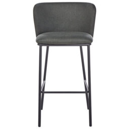 Beliani Set Of 2 Bar Chairs Mina Dark Green - thumbnail 4