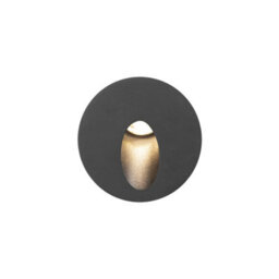 Luminosa Lighting Luminosa Icon Round Led Outdoor Recessed Wall Lamp Black, Warm-White 3000K, Ip65 - thumbnail 3