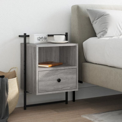 Berkfield Bedside Cabinet Wall-Mounted Grey Sonoma 40X30X61 Cm Engineered Wood - image 1