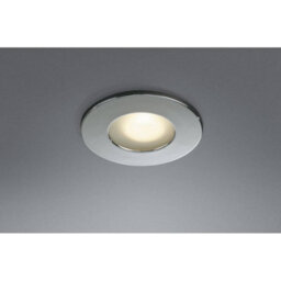Aurora Led Satin Chrome Bathroom Ceiling Downlighter & Cool White Bulb (5233)