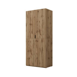 Arte Montana 90Cm Hinged Door Wardrobe - Oak Wotan, Compact Wardrobe With A Natural Look - thumbnail 2