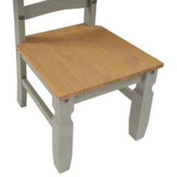 Dining Table And 4 Chairs Grey Wax Small Extending Solid Wood Pine Wooden - thumbnail 5
