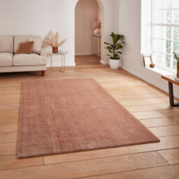 Walnut Shaggy Washable Plain Modern Rug For Living Room Bedroom & Dining Room-60Cm X 115Cm - thumbnail 2