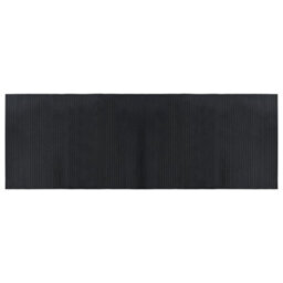 Berkfield Modern Rug Rectangular Black 70X200 Cm Bamboo
