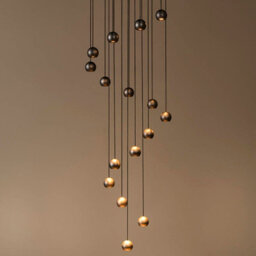 Lucide Montana Led 16 Light Cluster Ceiling Pendant Light With Remote Control Coffee - thumbnail 3