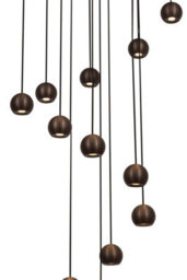 Lucide Montana Led 16 Light Cluster Ceiling Pendant Light With Remote Control Coffee - thumbnail 8