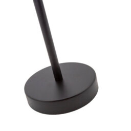 Happy Homewares Modern Opal White Glass Globe Table Lamp With Tall Matte Black Stem - thumbnail 4