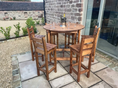 Charles Taylor Trading Charles Taylor Deluxe Alfresco Bar Set Six Seater