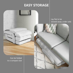 Gainoom 2 In 1 Folding Lazy Sofa Lounger Floor Gaming Armchair Bed Recliner Adjustable - thumbnail 6