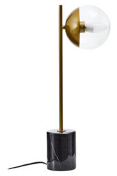 Orsina Contemporary Small Gold Finish Metal Table Lamp, Versatile Desk Lamp, Sturdy Modern Ambient Lamp On Table - thumbnail 1